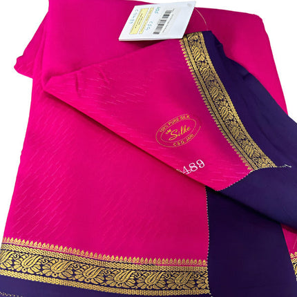 Beautiful Pure Mysore Silk Saree with Zari Work