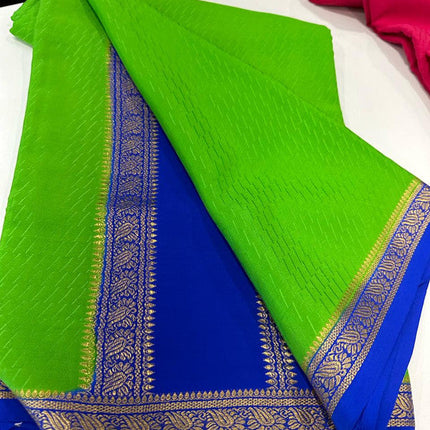 Beautiful Pure Mysore Silk Saree with Zari Work
