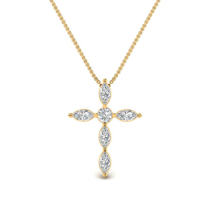 1 Ct. Marquise Diamond Cross Pendant