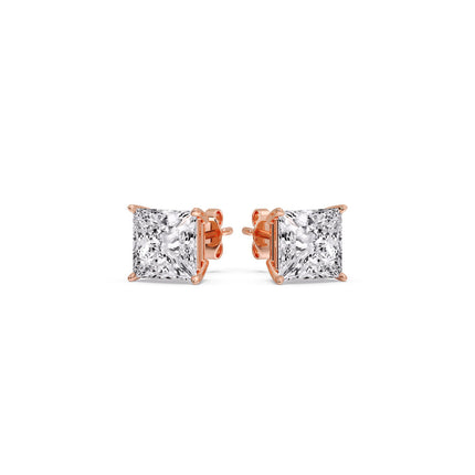 Princess Cut Diamond Stud Earring