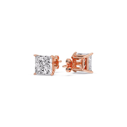 Princess Cut Diamond Stud Earring