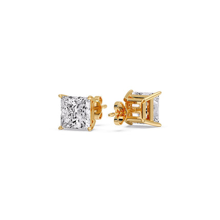 Princess Cut Diamond Stud Earring