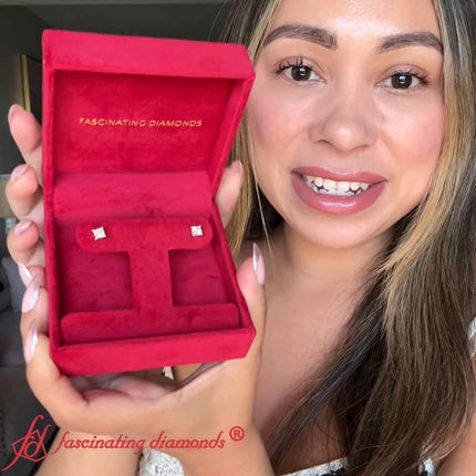 Princess Cut Diamond Stud Earring