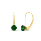 14K Yellow Gold / Green Emerald / Lab Grown