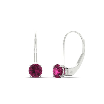 1 Carat Round Diamond Lever Back Earrings