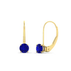 14K Yellow Gold / Blue Sapphire / Lab Grown