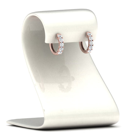 Sparkle 5 Stone Hoop Earrings