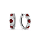 14k White Gold / Ruby / Lab Grown