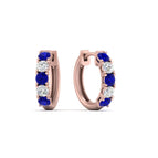 14k Rose Gold / Blue Sapphire / Lab Grown