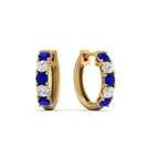 14k Yellow Gold / Blue Sapphire / Lab Grown