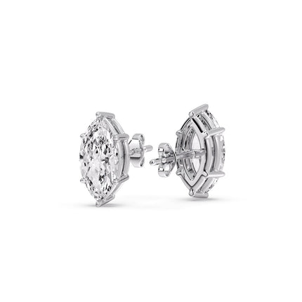 Marquise Diamond 6 Prong Stud Earrings