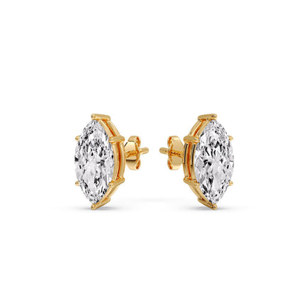 Marquise Diamond 6 Prong Stud Earrings