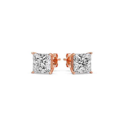 Princess Cut Diamond Stud Earring