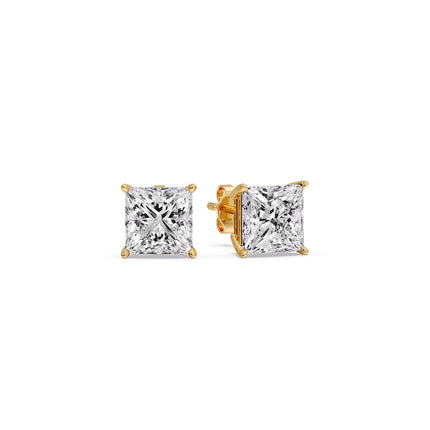 Princess Cut Diamond Stud Earring