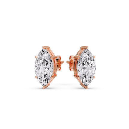 Marquise Diamond 6 Prong Stud Earrings