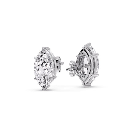 Marquise Diamond 6 Prong Stud Earrings