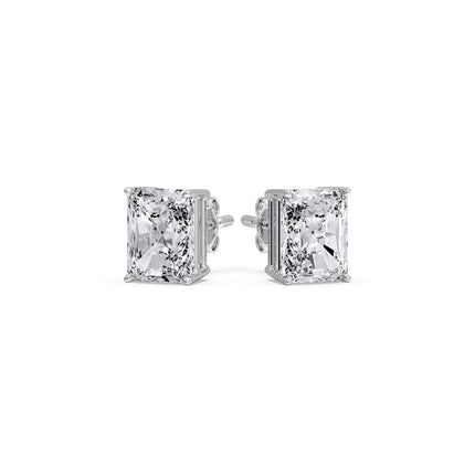Radiant Diamond Basket Stud Earring