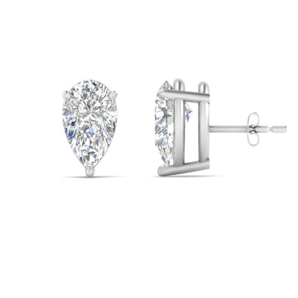 Diamond Pear Cut 3 Prong Earring