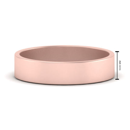 5 mm Flat Gold Wedding Band