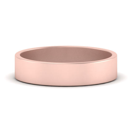 5 mm Flat Gold Wedding Band