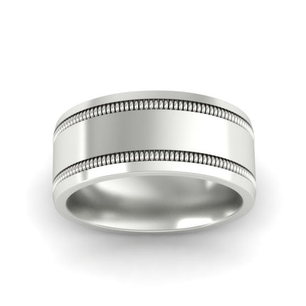 5 mm Mens Band Double Milgrain