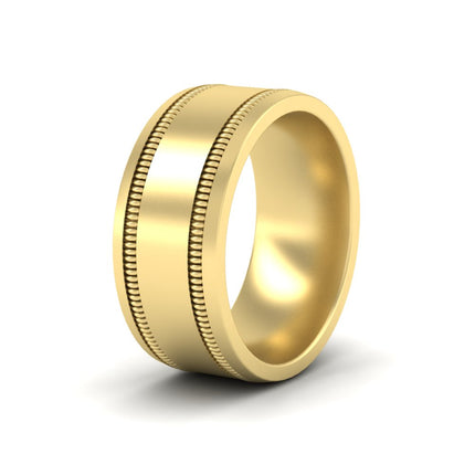 5 mm Mens Band Double Milgrain