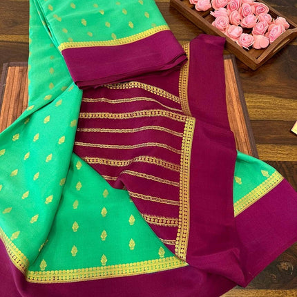 100gm Thickness Pure Mysoore Silk Saree