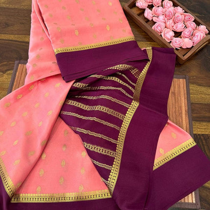 100gm Thickness Pure Mysoore Silk Saree
