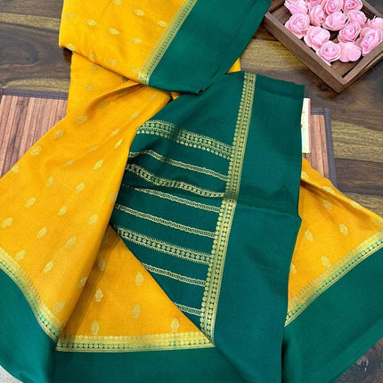 100gm Thickness Pure Mysoore Silk Saree