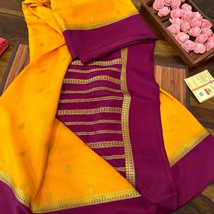 100gm Thickness Pure Mysoore Silk Saree
