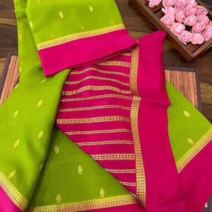 100gm Thickness Pure Mysoore Silk Saree