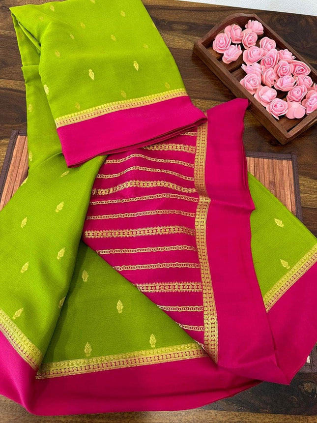 100gm Thickness Pure Mysoore Silk Saree