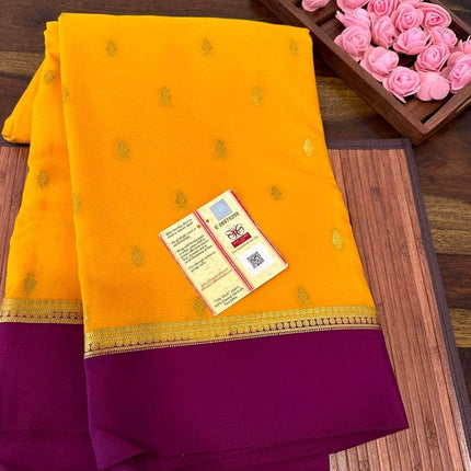 100gm Thickness Pure Mysoore Silk Saree