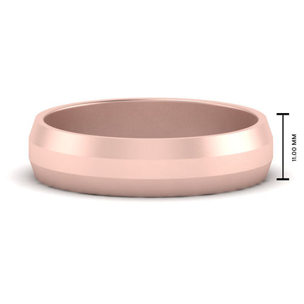 4 mm Wedding Band Beveled Edge Matte