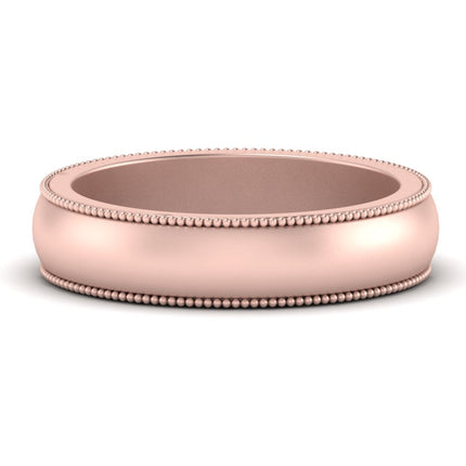 Milgrain Matte Finish Mens Band