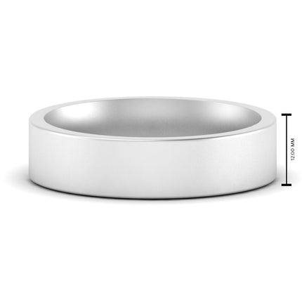 Comfort Fit Flat 4 mm Mens Wedding Band