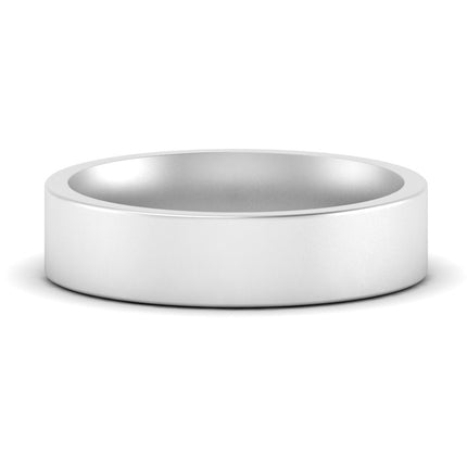 Comfort Fit Flat 4 mm Mens Wedding Band