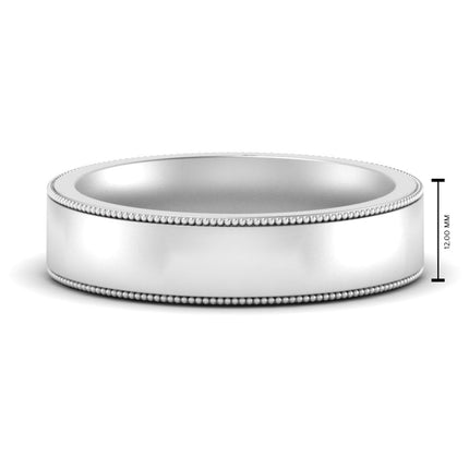 4 mm Stepped Edge Comfort Fit Flat Mens Band