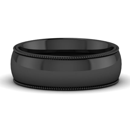 4 mm Comfort Fit Wedding Band Milgrain Edge