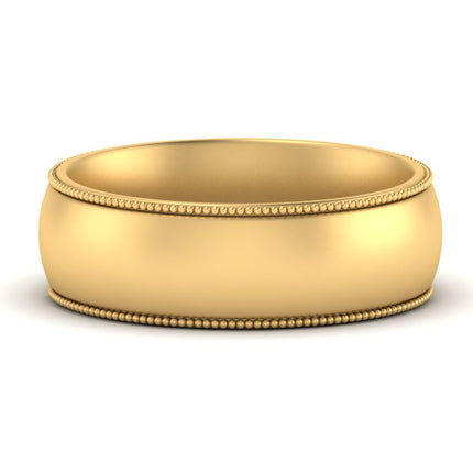 4 mm Milgrain Comfort Fit Mens Wedding Band