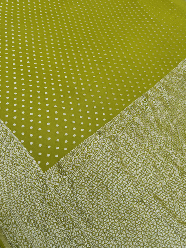 Beautiful Banarasi Lahariya Stripe Designer Khaddi Chiffon Saree