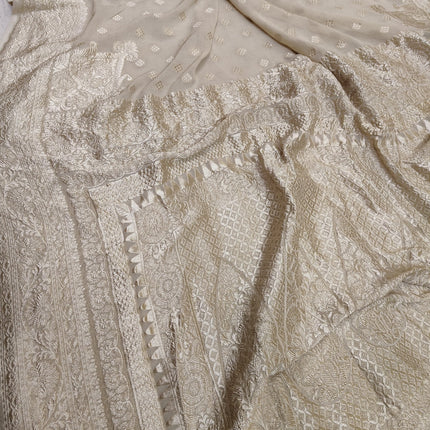 Beautiful Banarasi Lahariya Stripe Designer Khaddi Chiffon Saree