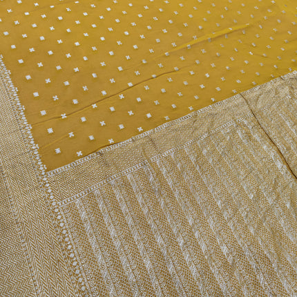 Beautiful Banarasi Lahariya Stripe Designer Khaddi Chiffon Saree