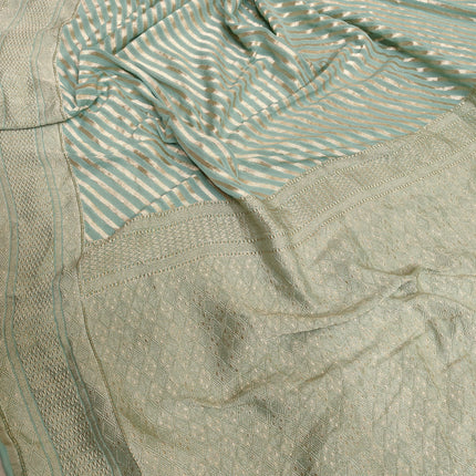 Beautiful Banarasi Lahariya Stripe Designer Khaddi Chiffon Saree