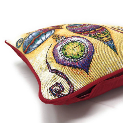 DaDa Bedding Set of 4 Pieces - Autumn Harvest Halloween & Christmas Ornaments Holiday Tapestry Throw Pillow Covers Bundle Pack - 16" x 16"