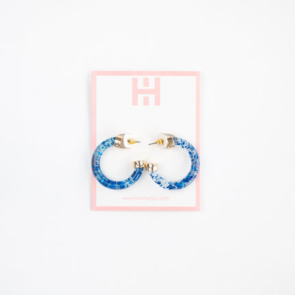 Mini Hoops - Blue Foil
