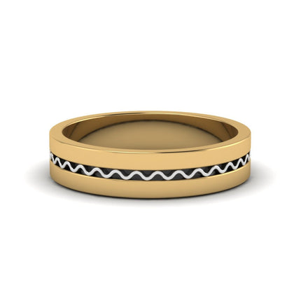 Mens Wave Comfort Fit Wedding Ring