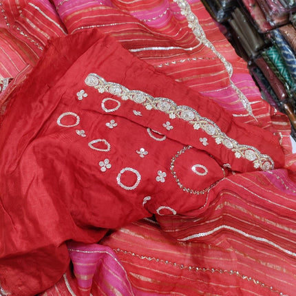 Beautiful Designer Organza Saree with sequin work