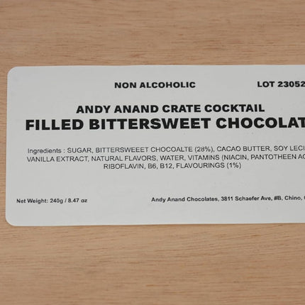 Andy Anand European Cocktail Flavored Chocolate – 18 Pc Vegan Dark Chocolate Bottles with Premium Assorted Flavors (Mojito, Caribbean Sunset, Limoncello, Gin Tonic, Vodka Redbull) – 60% Cocoa Butter, 11.5 Oz