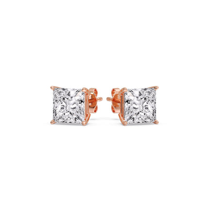 Princess Cut Diamond Stud Earring